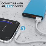 Portronics Konnect L 1.2M POR-1401 Fast Charging 3A 8 Pin USB Cable with Charge & Sync Function (White) - Image 7