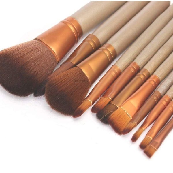 SUNISA Makeup Brushes Kit with A Silver Storage Box - Set of 12
