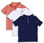 minicult Cotton T-Shirts with Collar in Solid Colors(Pack of 3)(Assorted/Mixed Colors in a Pack) - Image 2