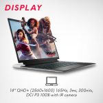 Alienware X14 R2 Gaming Laptop - 14" QHD+ 165Hz Display, 13th Gen Intel Core i7-13620H, 32GB LPDDR5, 1TB SSD, NVIDIA RTX 4060 8GB, Win 11, Alienware X Series AlienFX Keyboard, 1.91 kg, Lunar Silver - Image 4