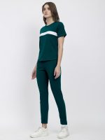 ALISBA Women's Cotton Solid Tracksuit with Round Neck Half Sleeve Straight Length Regular Fit and Drawstring Closure Pant - Image 7