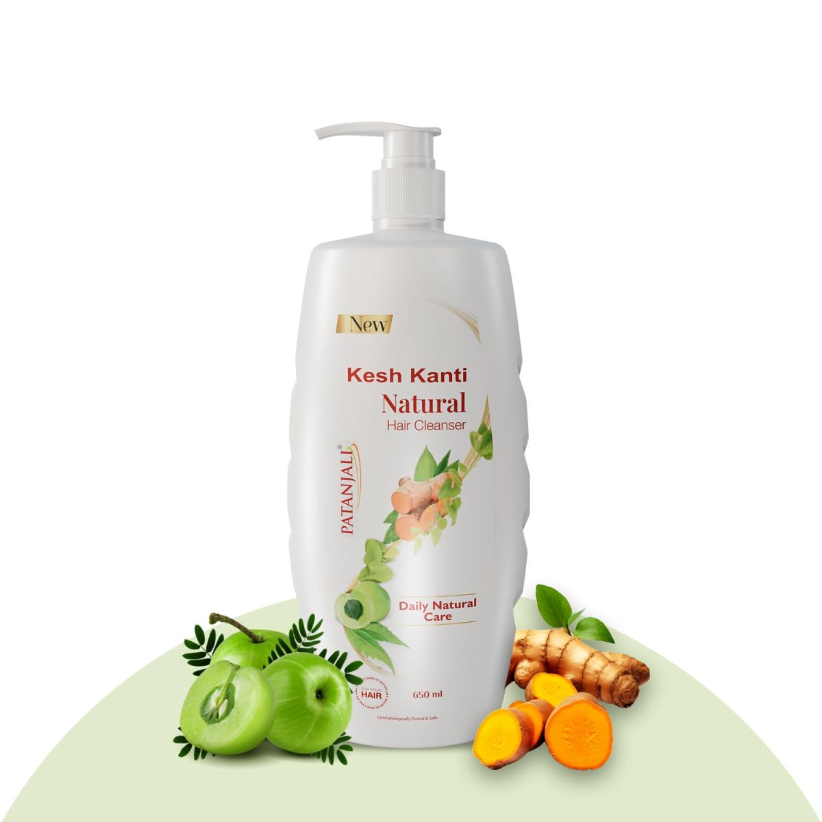 Patanjali Kesh Kanti Hair Cleanser Natural Shampoo, Herbal Care for Healthy Hair, Suitable for All Hair Types (650 Ml) - Image 2