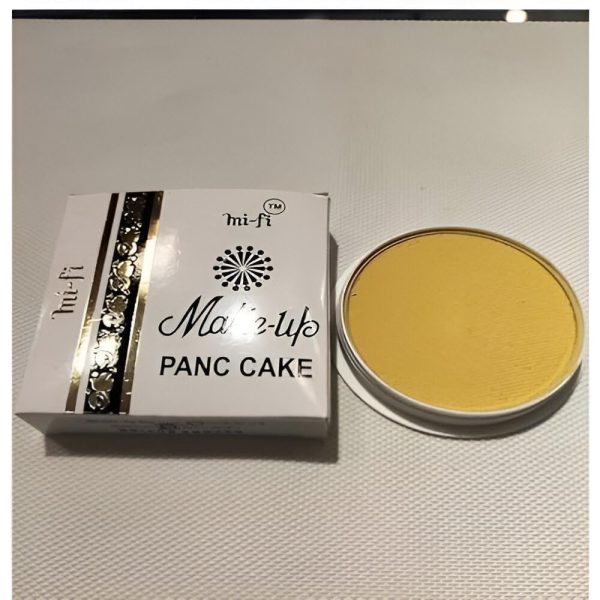 Mifi Pan-Cake - Yellow Colour Make Up Powder For All Skin Type For Classical Dance -Matte, Pack Of 1, 100 Gram