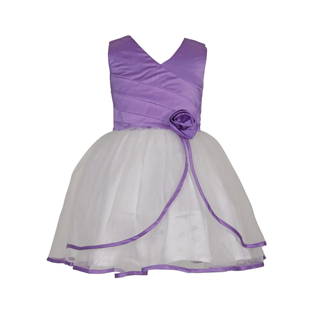 SOFYANA Girl's Satin A-Line Knee-Length Dress