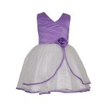 SOFYANA Girl's Satin A-Line Knee-Length Dress