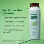 Naturali Anti Dandruff Shampoo Up To 100% Relief with Salicylic Acid | No Sulfate No Paraben | Anti Dandruff Shampoo for Man & Women | 200 ml - Image 3