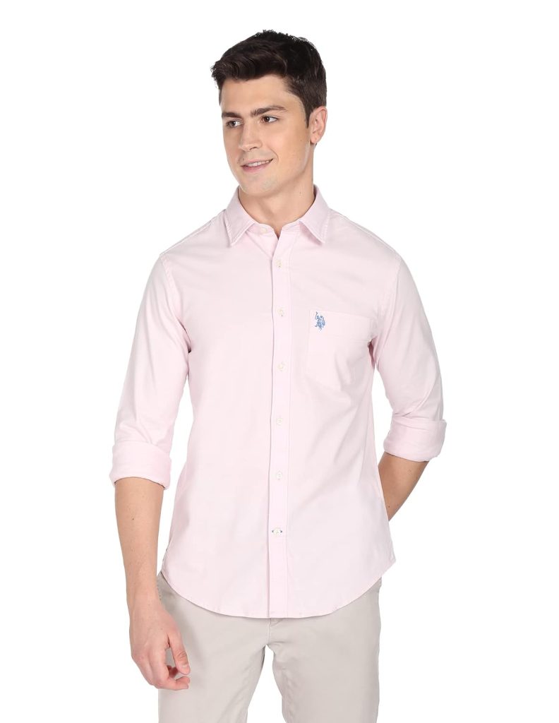 U.S. POLO ASSN. Men's Solid Regular Fit Shirts