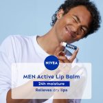NIVEA MEN Active Care 4.8g Lip Balm|24 H Melt in Moisture Formula|Natural Oils|Nourished Lips,4.8 g (Pack of 1) - Image 3