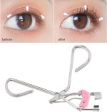 NFI essentials Professional Stainless Steel Natural Lift Eyelash Curler For Womens & Girls Makeup Tools Lash Curls Easy Roll Over For All Eyes Curling lashes - Image 9