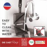 Tosaa - TSTDUET Duet 2-Cut Gas Sandwich Toaster Non-Stick Aluminium | Compatibility with Gas Stoves | Flame-Proof Design | Heat-Resistant Handle | Sandwich Maker | Black - Image 5