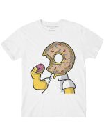 THREADCURRY Mmmm.. Donut | Doughnuts Funny Sarcasm Comic Food Love Cotton Graphic Printed Tshirt for Boys White - Image 5