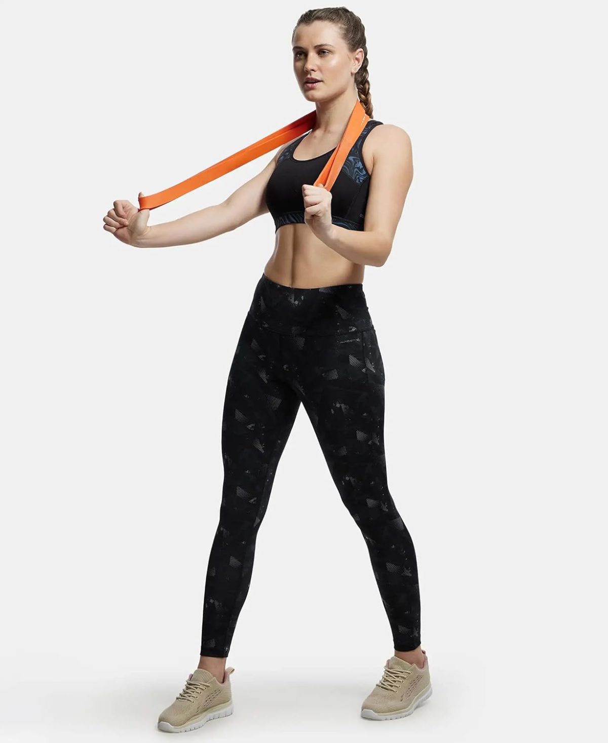 Jockey MW68 Women's Microfiber Elastane Active Wear Stretch Performance High Rise 7/8th Leggings with Back Waistband Pocket and Stay Dry Technology - Image 6