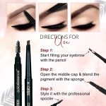 COLORESSENCE Eyebrow Pencil 3 in 1 Multifunction Brow Filling Styler with Spoolie Shaping Brush - 0.25 g (Brown) - Image 6