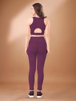 POOJARAN SAREE High-Waist Leggings with Phone Side Pocket, Gym wear Track Suit, Women's 2-Piece Workout Set, Sports Bra, Co-ord Set, Sports Running Suits, Yoga Wear Set - Image 3