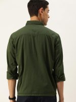 The Indian Garage Co Men's Cotton Slim Fit Solid Full Sleeves Cutaway Collar Casual Over Shirt - Image 4