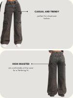 GRECIILOOKS Women's Regular Fit High Rise Jeans | Pant | Baggy Jeans High Waist | Bell Bottom Jeans - Image 4