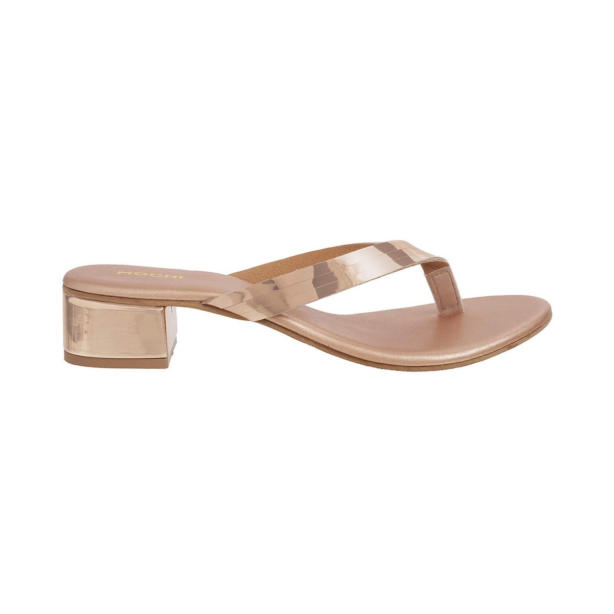 Mochi Women's Faux Leather Block Heel Fashion Sandals - Image 2