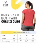 UZARUS Women's V-Neck Regular Fit Gym T-Shirt Soft, Lightweight & Quick-Dry Fabric Activewear Top for Workout, Yoga, Running, Exercise, Casual Breathable Fitness Everyday - Image 7