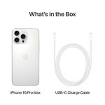 iPhone 16 Pro Max 1 TB: 5G Mobile Phone with Camera Control, 4K 120 fps Dolby Vision and a Huge Leap in Battery Life. Works with AirPods; White Titanium - Image 6