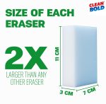 CleanBold Original Magic Eraser, Melamine Sponge I Remove Dirt & Grime in Home Kitchen Bathroom Car Shoe Sneaker Wall Glass I Multipurpose Deep Cleaning I Chemical-Free Nano Magic Sponge I 6 Pcs - Image 5