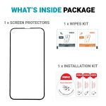 POPIO Military-Grade Gorilla Tempered Glass Compatible For iPhone 13/13 Pro / 14 / 16e (Black) Edge To Edge Coverage With Easy Installation Kit, Pack Of 1 - Image 5
