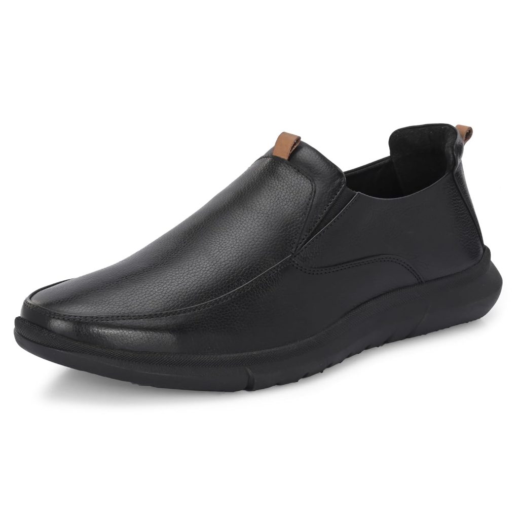 Blue Leather By Centrino Genuine Leather Men's Formal Slip on Loafers |Comfort Trendy Non Lace-Up Design |Flexible Mocassins |Leather with Anti-Skid Sole |Perfect for Office Wear & Formal Dress (3997)