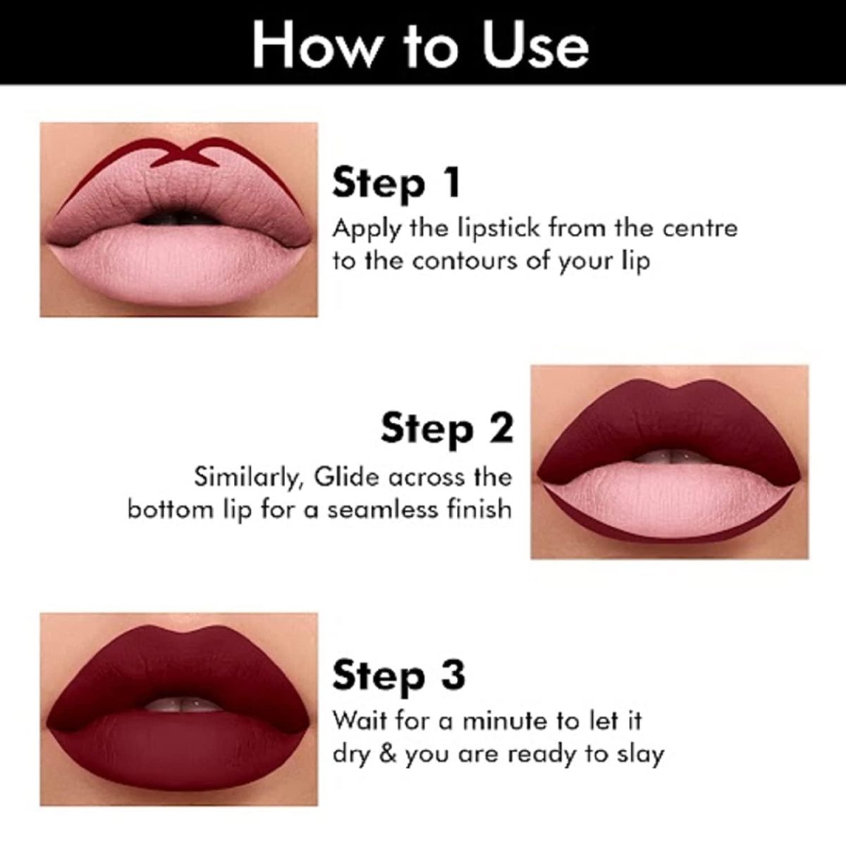 INSHINE ORIGINALS Absolute Matte Lipstick - Long-lasting, Transfer-resistant, Velvety Matte Finish with Intense Color, Up to 12 Hours Wear | Perfect for Sophisticated Lips - BLOOD MOON - Image 9