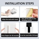 Prolet Wall Mounted Mobile Holder Storage Case for Remote, Wall Mounted Mobile Stand/Multi Purpose Stand with Hole for Phone Charging-White(Pack of 3) - Image 3