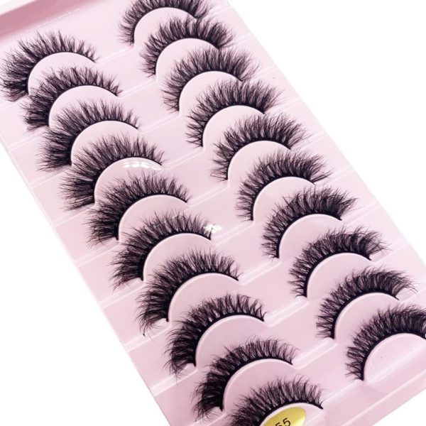 Bombay Vanity 3D Faux Mink Natural Eyelashes Pack of 10 False Eyelash, Eye Makeup Lash Posh 10 Pairs Lashes 10-16mm, pack of 10 Pair Artificial Eye Lashes (Day To Night Eye Lash)