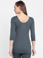 Jockey Women's Cotton Thermal Set (Top & Bottom Both, Charcoal) - Image 3