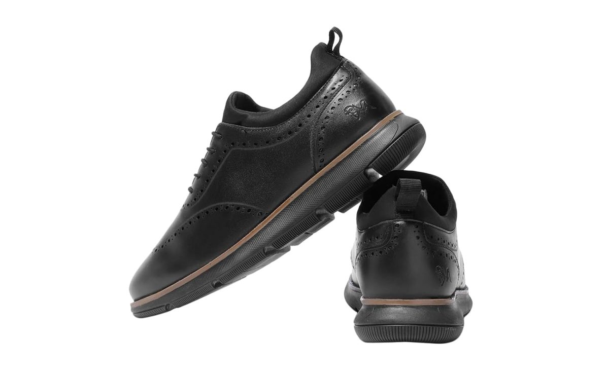 Neeman's Crossover Brogues for Men | Faux Leather (PU) on Mesh Base | Comfortable Semi-Casual Oxfords - Image 8