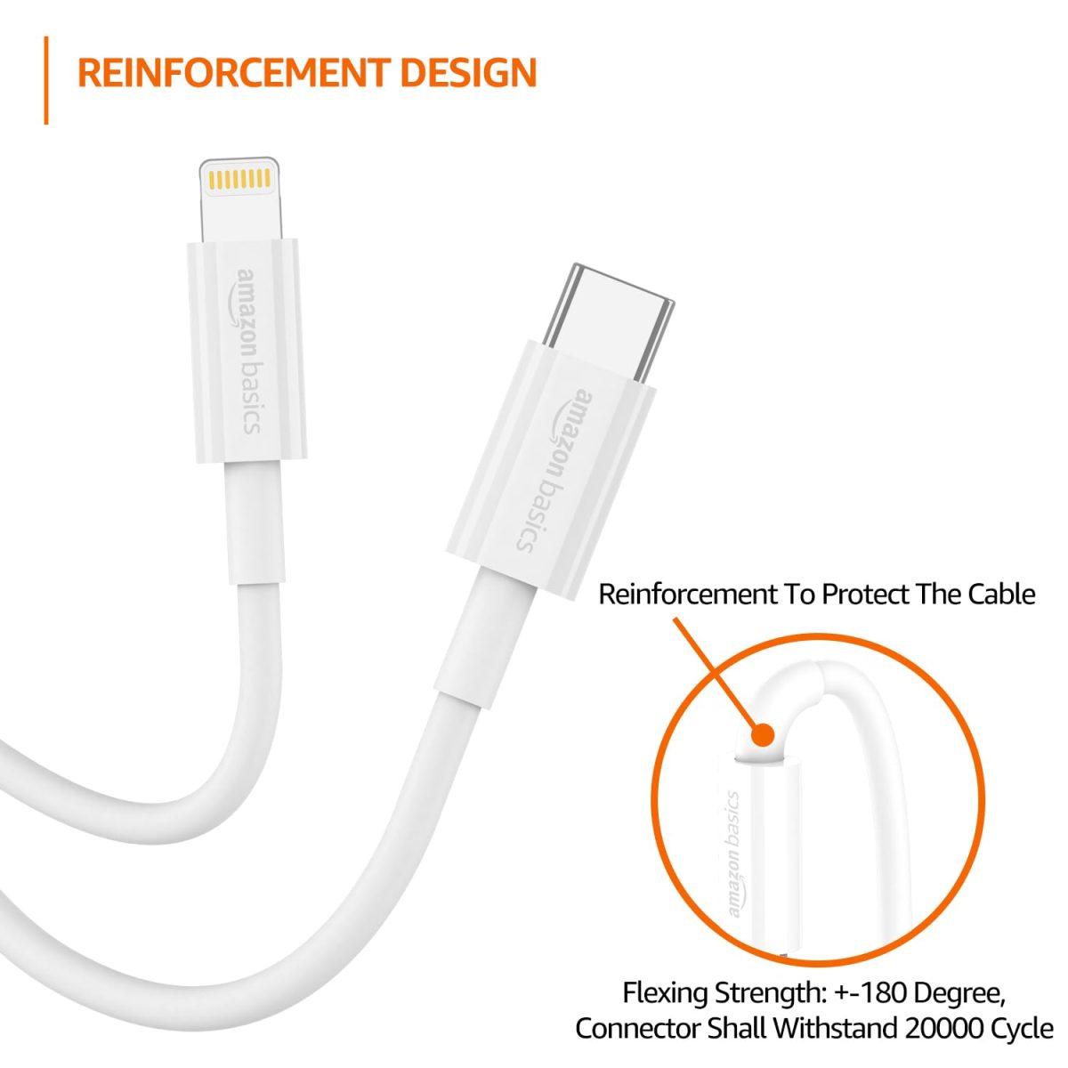 amazon basics TPE Type-C to Lightning Cable | 30W Fast Charging, 480Mbps Data Transfer Speed | Compatible With iPhone, iPad Air, Pro, Mini, iPad | 1 meter (White) - Image 6