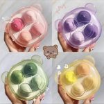 feelhigh Cosmetics powder puff sponge 4 pieces in a 1 storage box - Image 3
