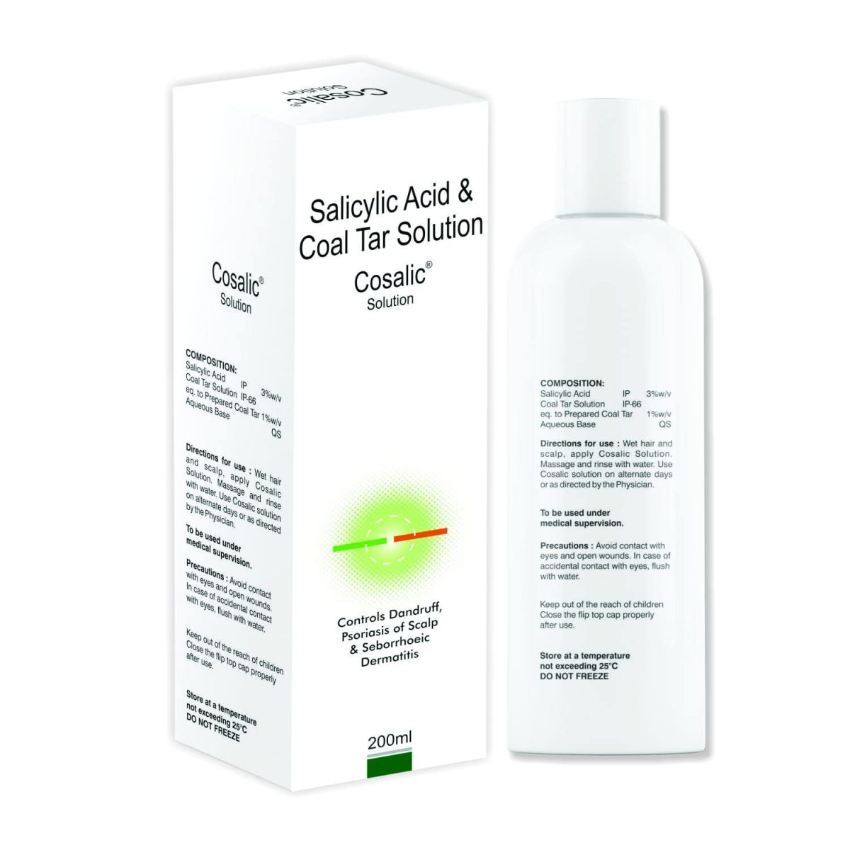 SALVE Cosalic Coal Tar & Salicylic Acid Shampoo For Dry Itchy Scaly & Flaky Scalp Minimizes Dandruff And Dry Scalp Conditions- 200 Ml - Image 3