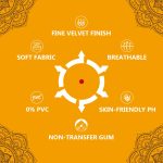 Eyetex Pallavi Sticker Bindi/Pottu|Round|Aloe Vera & Papaya Extracts|Breathable Non-Irritating Velvet Fabric|P8|Red|20 Flaps - Image 3