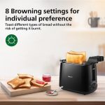 Philips Daily Collection HD2583/90 600-Watt 2 in 1 - Toaster and Sandwichmaker (Black) - Image 3