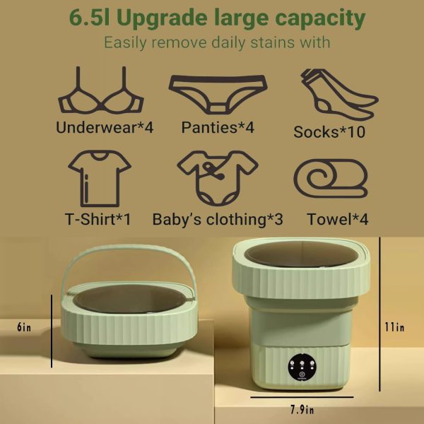 Skyheaven SeMi AuToMaTiC FoLdInG 9L SmAlL MiNi WaShInG MaChInE WiTh DrYeR DeEp CLeAnInG FoR UnDeRwEaR WaShINg MaChInE