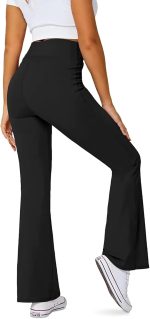 Imperative Women's Flared Fit High Rise Leggings Black Medium - Image 4