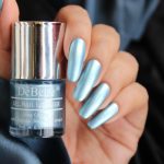DeBelle Gel Nail Polish Aqua Frenzy (Metallic Sky Blue Nail Paint)|Non UV - Gel Finish |Chip Resistant | Seaweed Enriched Formula| Long Lasting|Cruelty and Toxic Free| 8ml - Image 6