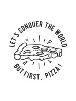 THREADCURRY Pizza Conquer | Funny Sarcasm Comic Quote Cotton Graphic Printed Tshirt for Boys White - Image 4