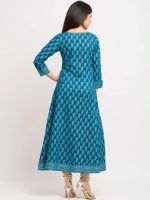 Akiko Women's Cotton Printed Anarkali Kurta - Image 4