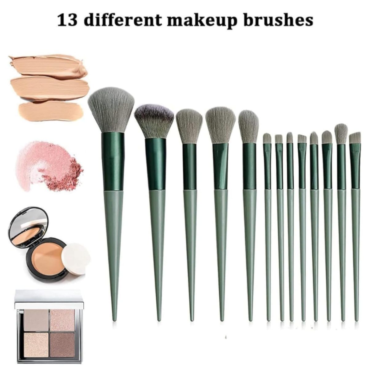 Professional Cosmetic Brush Set – 13-Piece Makeup Tools for Foundation, Blending, and Bridal Makeup Trends - Image 3