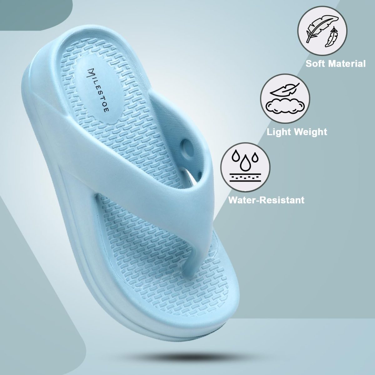 MILESTOE Iris Women Comfortable Slippers | Ergonomic Footbed | Lightweight | Platform Heel | Cushioned Sole | Latest, Stylish and Trendy Flip-Flops for Girls and Ladies - Image 7