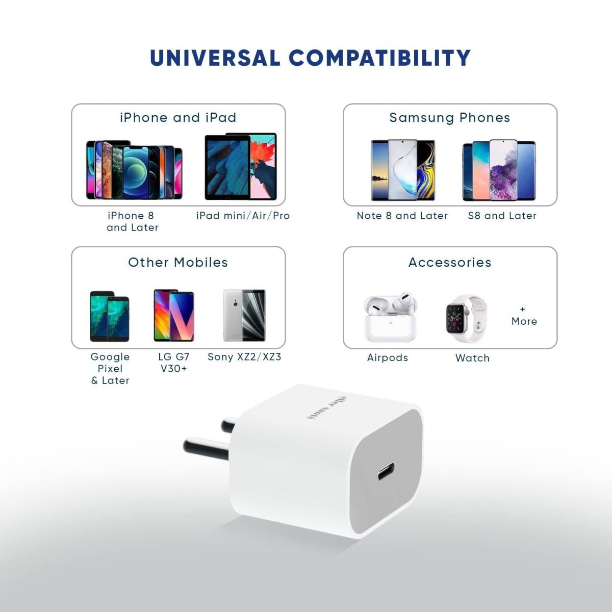 Charger Original 20W Adapter Fast USB Type C for iPhone 16/16 Plus/16 Pro/16 Pro Max, 15/15 Plus/15 Pro/15 Pro Max, iPhone 14/13/12 & Others PD 3.0 20 Watt BIS Certified 2 Years Warranty - Image 6