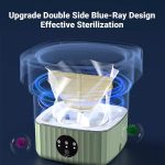 Skyheaven SeMi AuToMaTiC FoLdInG 9L SmAlL MiNi WaShInG MaChInE WiTh DrYeR DeEp CLeAnInG FoR UnDeRwEaR WaShINg MaChInE - Image 2