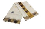 SKT Shree Kalaivani textile Women's Kasavu Cotton Saree With Blouse Piece - Image 4