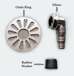 Rasdion Plastic Bathroom Floor Drain Connector Assembly Drainer For Washing Machine Outlet Pipe Connector (L-Model, Standard), 10 Cm X 10 Cm - Image 2