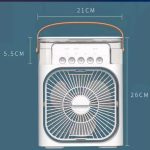 SHENGYI Portable Air Conditioner Fan, Mini Personal Evaporative Air Cooler Oscillation/Humidifier/Timing Function, Desktop Misting Fast Cooling Fan With Led Light For Room Office Camping (White) - Image 2