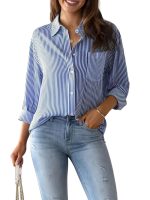 IndoPrimo Striped Shirt for Women Full Sleeve Stylish Shirt