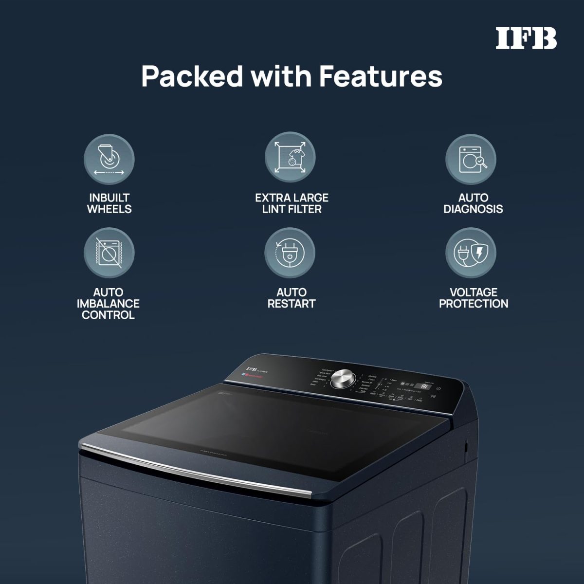 IFB 11 Kg 5 Star with DeepClean® Technology, AI Powered, Fully Automatic Top Load Washing Machine (2025 Model, TL111RB2SN, PowerSteam®, Inbuilt Heater, 5D Wash, Aqua Energie, Royal Blue) - Image 10